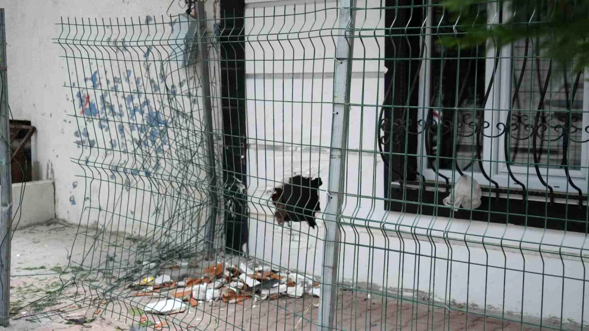 Arnavutköy’de freni boşalan otomobil binanın duvarına çarptı