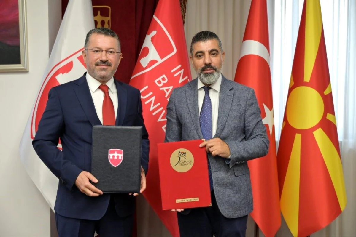 Karabük Üniversitesi ile Uluslararası Balkan Üniversitesi Arasında İş Birliği Protokolleri İmzalandı